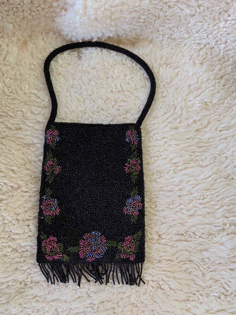 Lulu Guinness Made Exclusively For Debenhams Beaded Floral Fringe Evening Bag